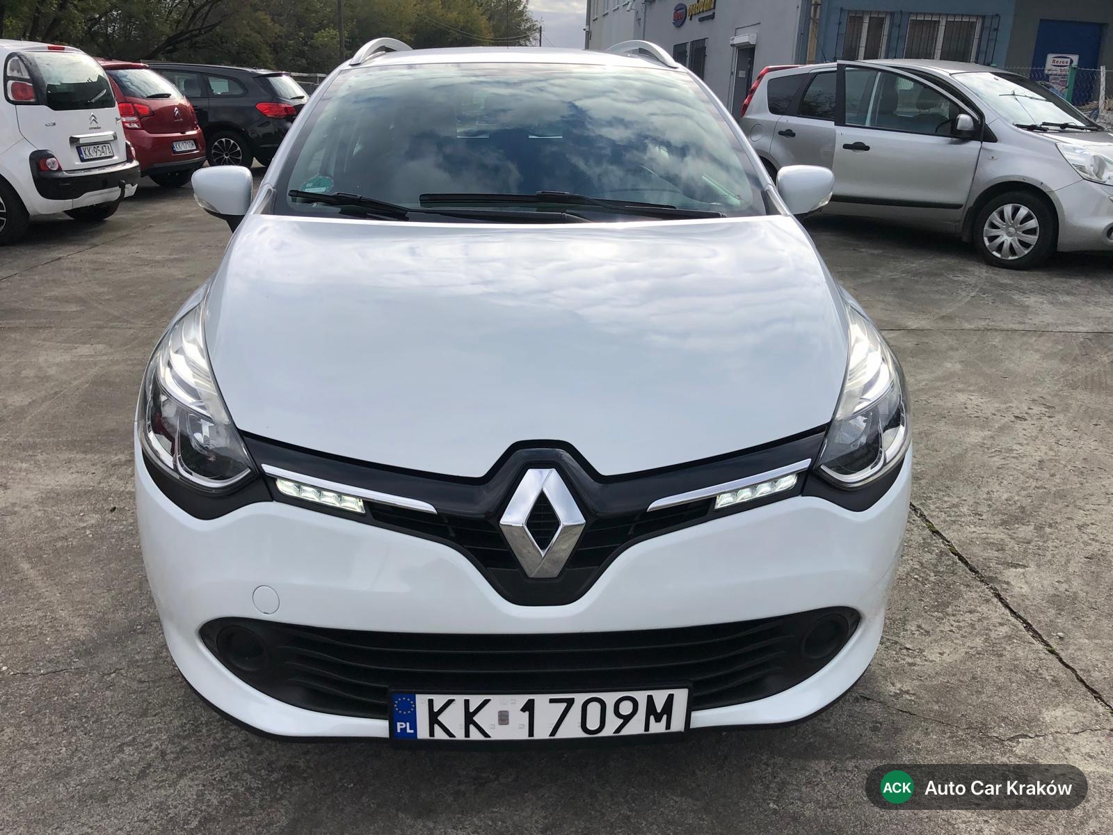 Renault Clio IV Grandtour 2016, biały kombi — zdjęcie 2 z 5